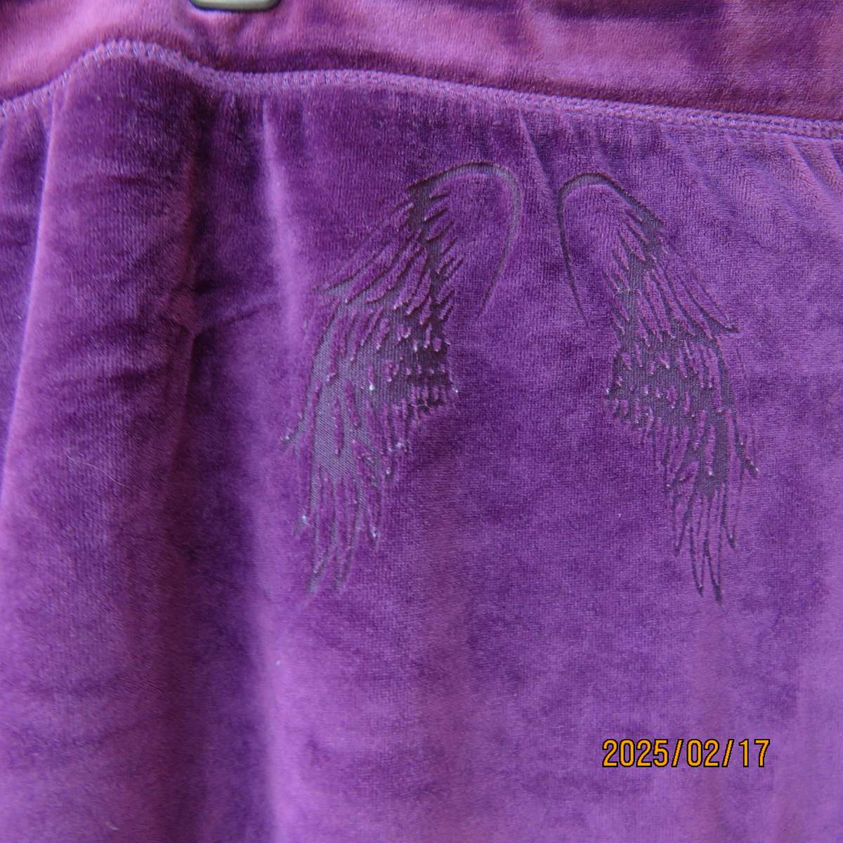 DONNA-CLAIRE purple velvet stretch polyester leisure pants size 54. Elasticated waist. As new cond.
