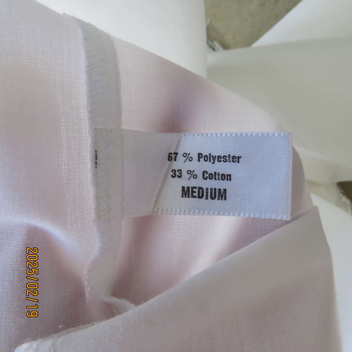 WOOLWORTHS long sleeve white formal shirt. Double foldover cuffs. Pearl front buttons. Size 38-40.