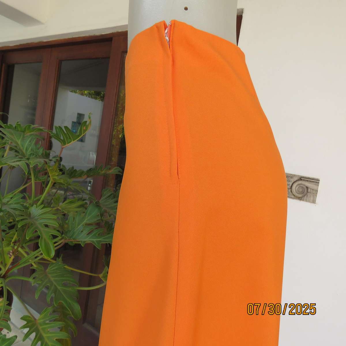 JUDY'S Pride orange bandless ankle length polyester skirt size 38