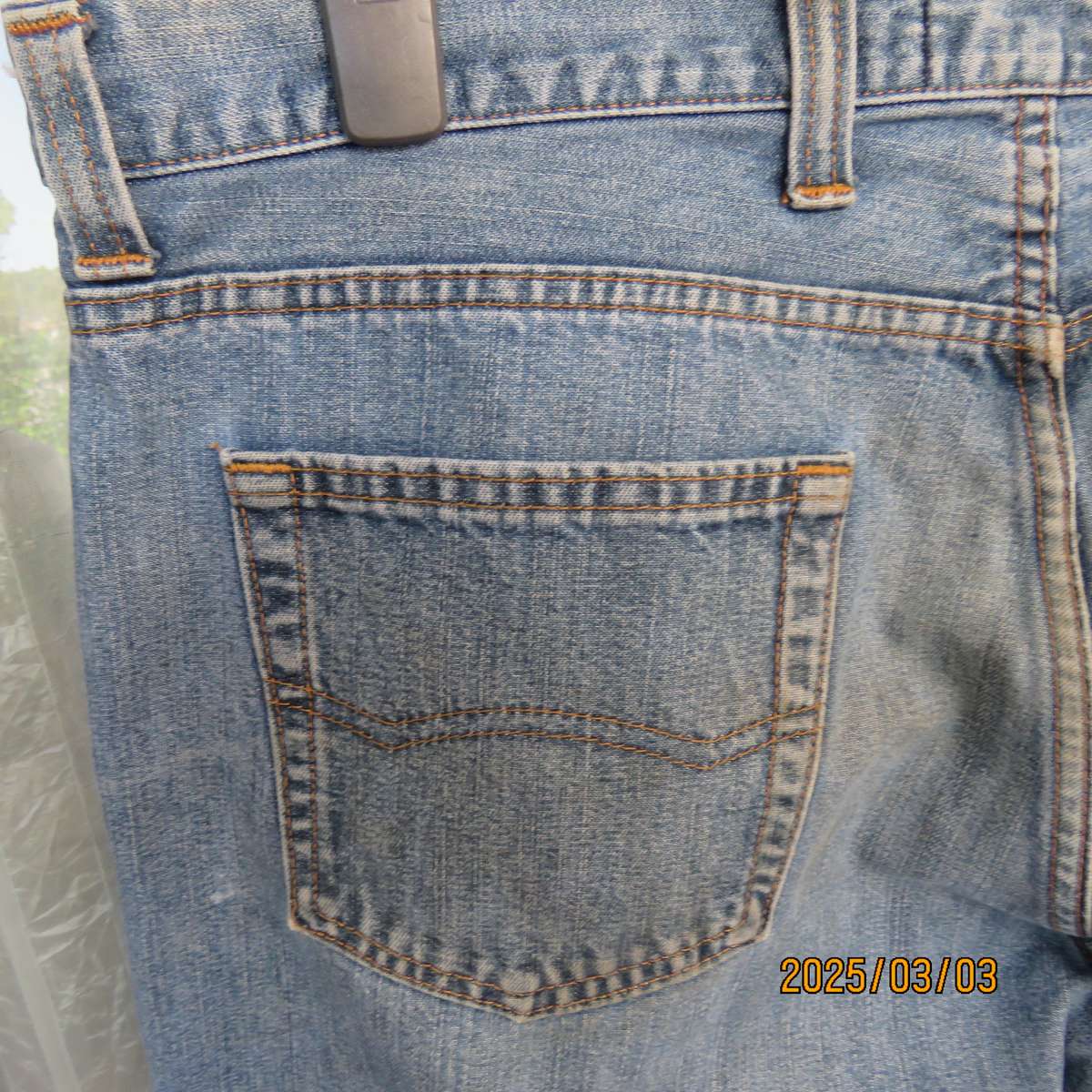 WOOLWORTHS pure cotton blue denim jeans size 38. Pockets back-front. Inner leg 74cm.
