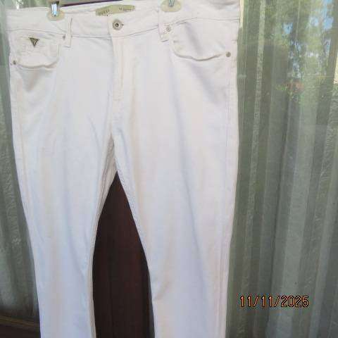 GUESS white denim shinny men's cotton stretch jeans size 38