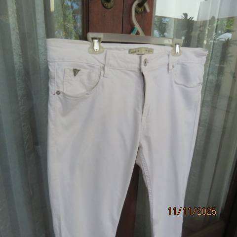 GUESS white denim shinny men's cotton stretch jeans size 38
