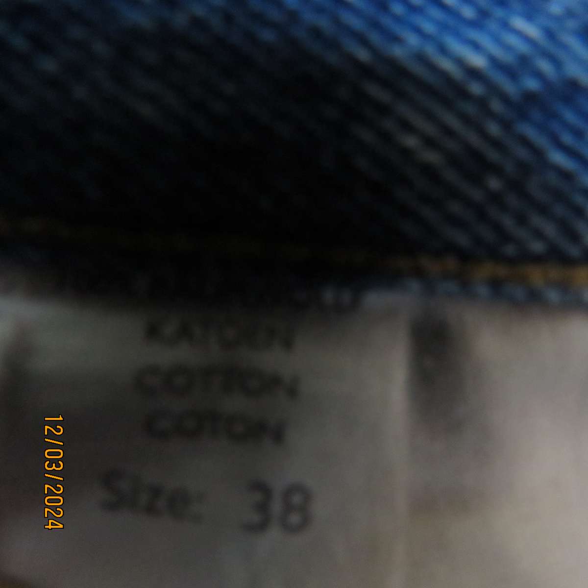 OPEN TRAILS blue denim ankle length men's 100% cotton jeans. Size 38