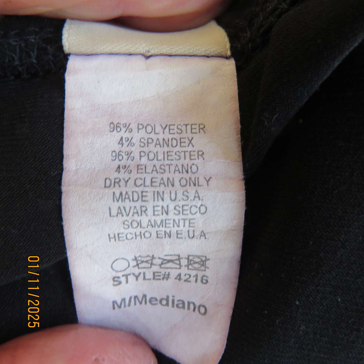 NAPOLI black evening strappy dress in stretch polyester. Richly embellished. Dropped waist.Size 34.