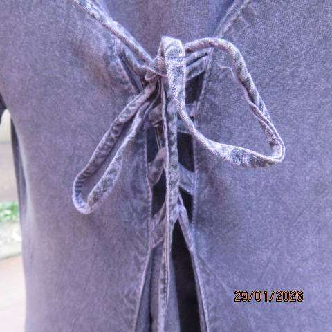 MONSOON Clothing violet colour washed rayon maxi button down embellished dress from India. Size 40