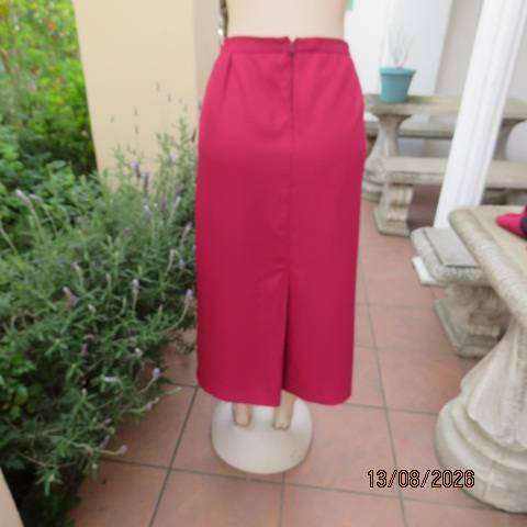 KARISMA ruby pink 3-piece pencil skirt, cami top & embellished jacket set, size 38