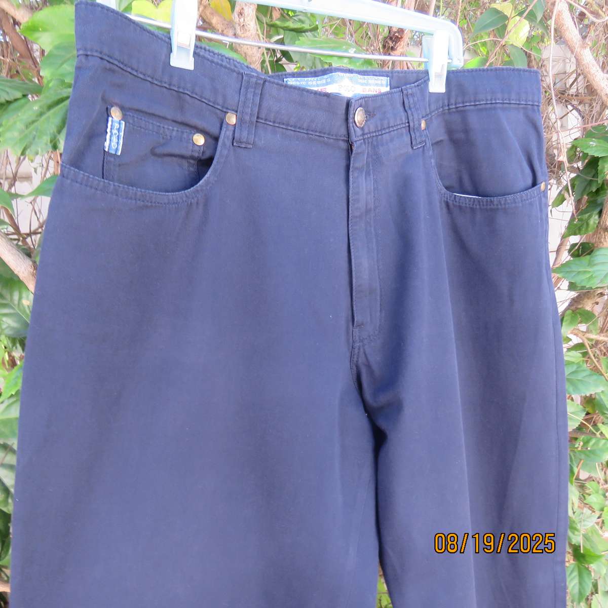 POLO navy light weight cotton jeans size 36 with pockets back-front.