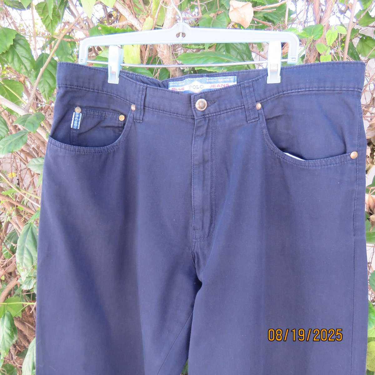 POLO navy light weight cotton jeans size 36 with pockets back-front.