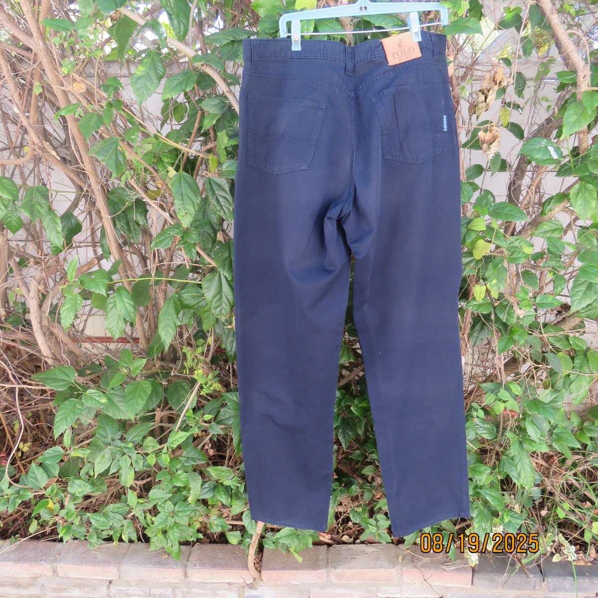 POLO navy light weight cotton jeans size 36 with pockets back-front.