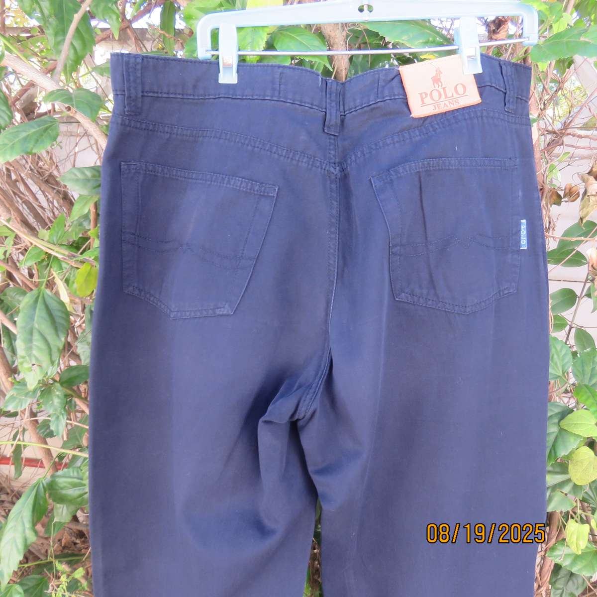 POLO navy light weight cotton jeans size 36 with pockets back-front.