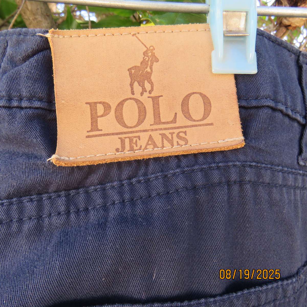 POLO navy light weight cotton jeans size 36 with pockets back-front.