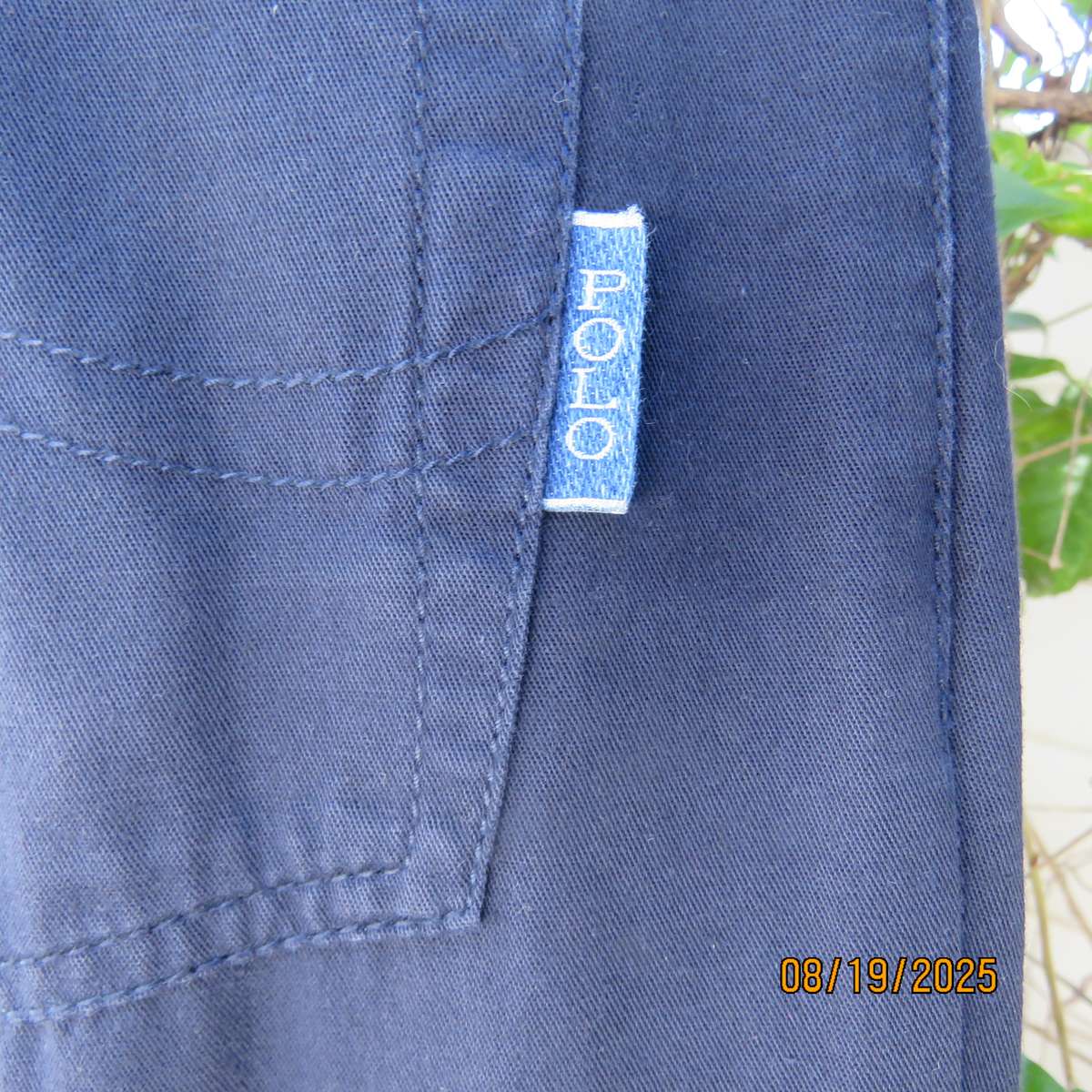 POLO navy light weight cotton jeans size 36 with pockets back-front.