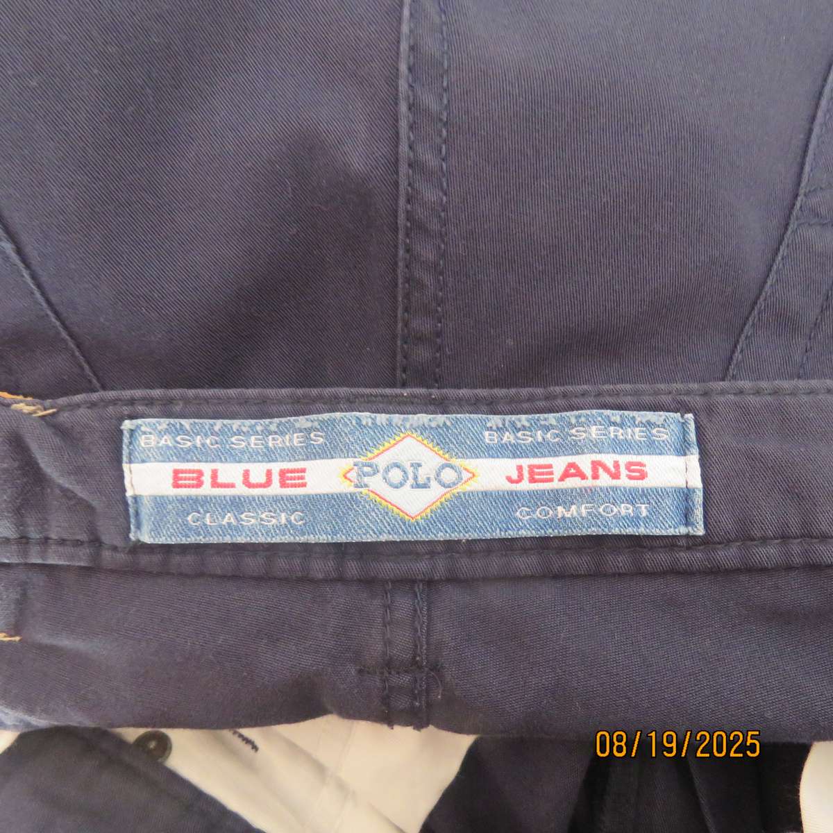 POLO navy light weight cotton jeans size 36 with pockets back-front.