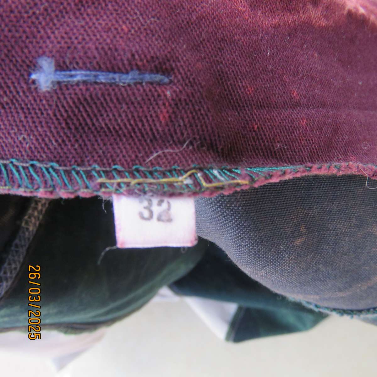 YEBO sleek marble colour washed denim cotton ankle length button down skirt size 34.