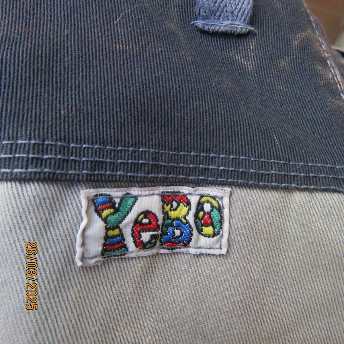 YEBO sleek marble colour washed denim cotton ankle length button down skirt size 34.