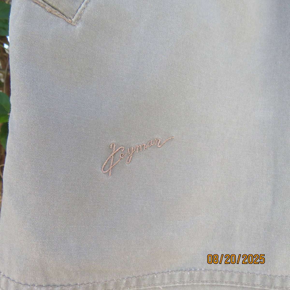 KEYMAN casual grey cotton shorts with drawstring. Size 34.