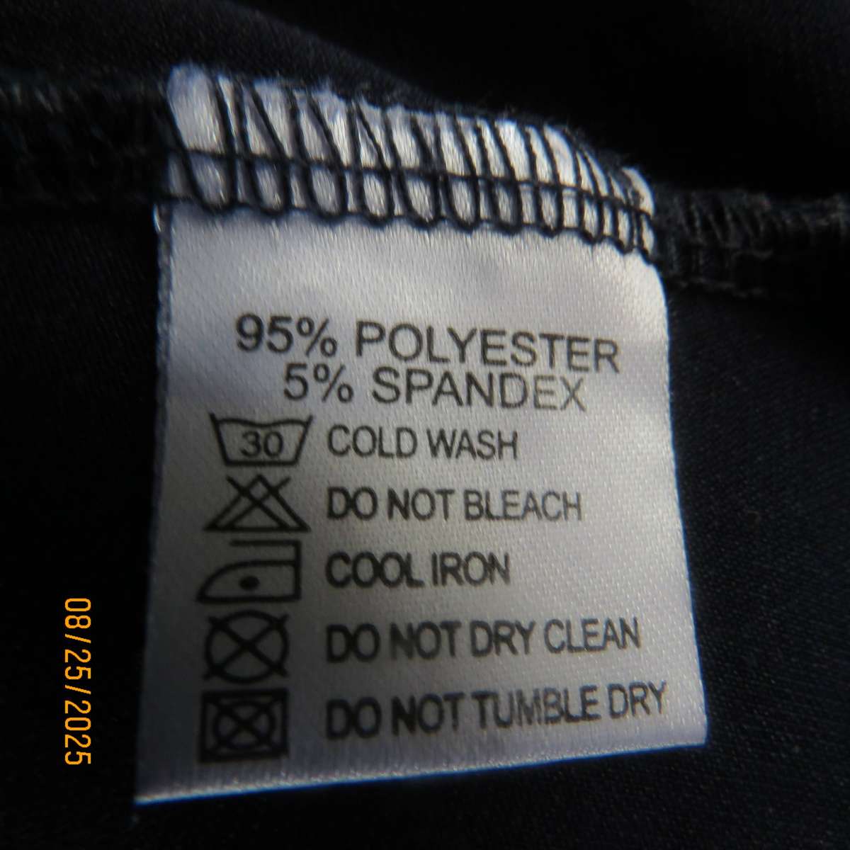 Navy stretch polyester peplum slip over top size 34. cross over bust.