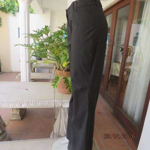 WOOLWORTHS black and white pinstripe viscose-polyester stretch dress pants size 34