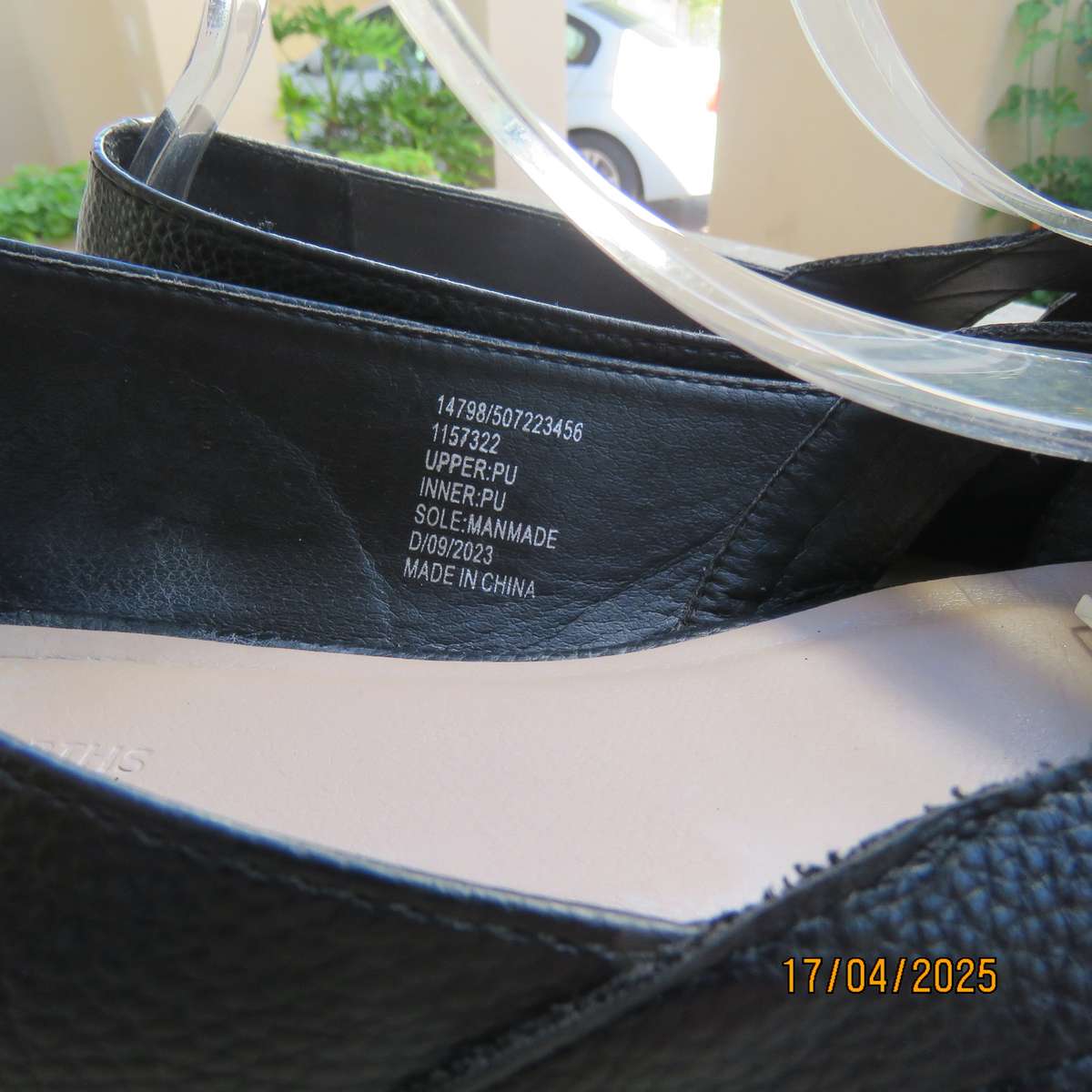 WOOLWORTHS pair black open toe faux leather size 8 shoes. As new.