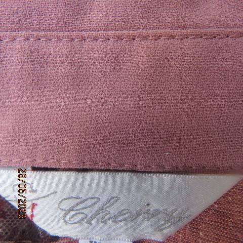 CHERRY 2-Piece Blouse Set with Cami and Opaque Button-Down Top in pink. Size 42