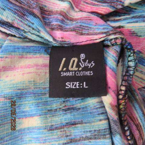 Bo-Ho maxi dress with vertical colour patterns and low backline, size 36