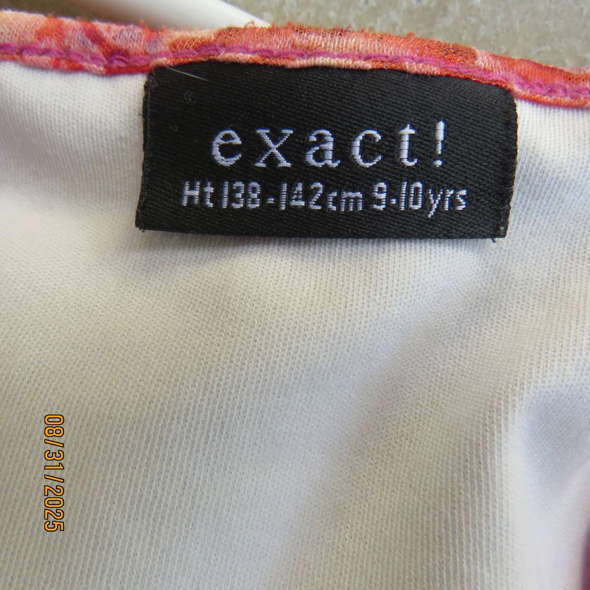 EXACT pink-crimson-white paisley print opaque lined flare dress for 9 to 10 yr old.