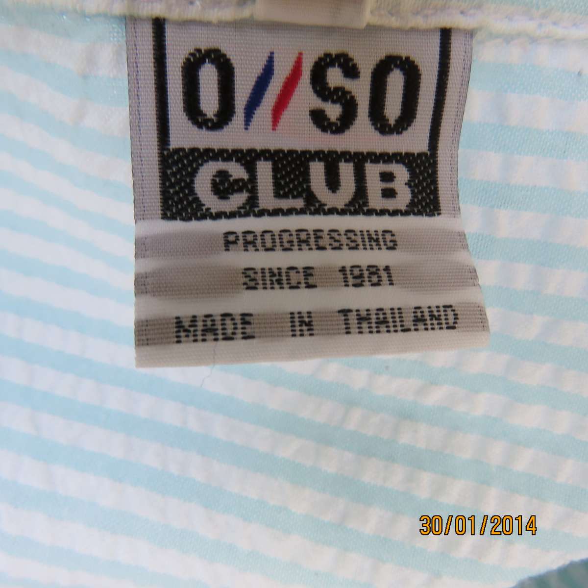 Aqua luxury embroidered button down top .White-Aqua stripes Size 40