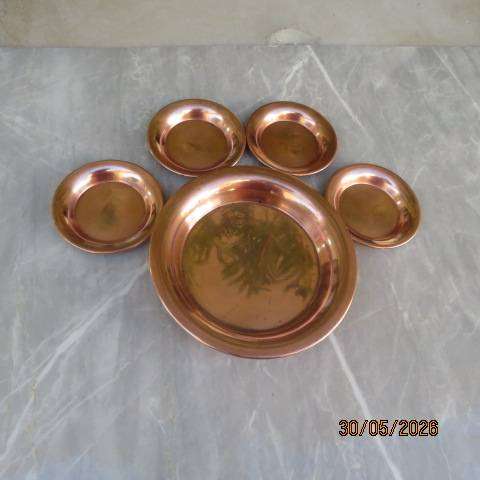 Sage Goddess Copper Plate with 4 Small Copper Plates for Crystal Energy Amplification