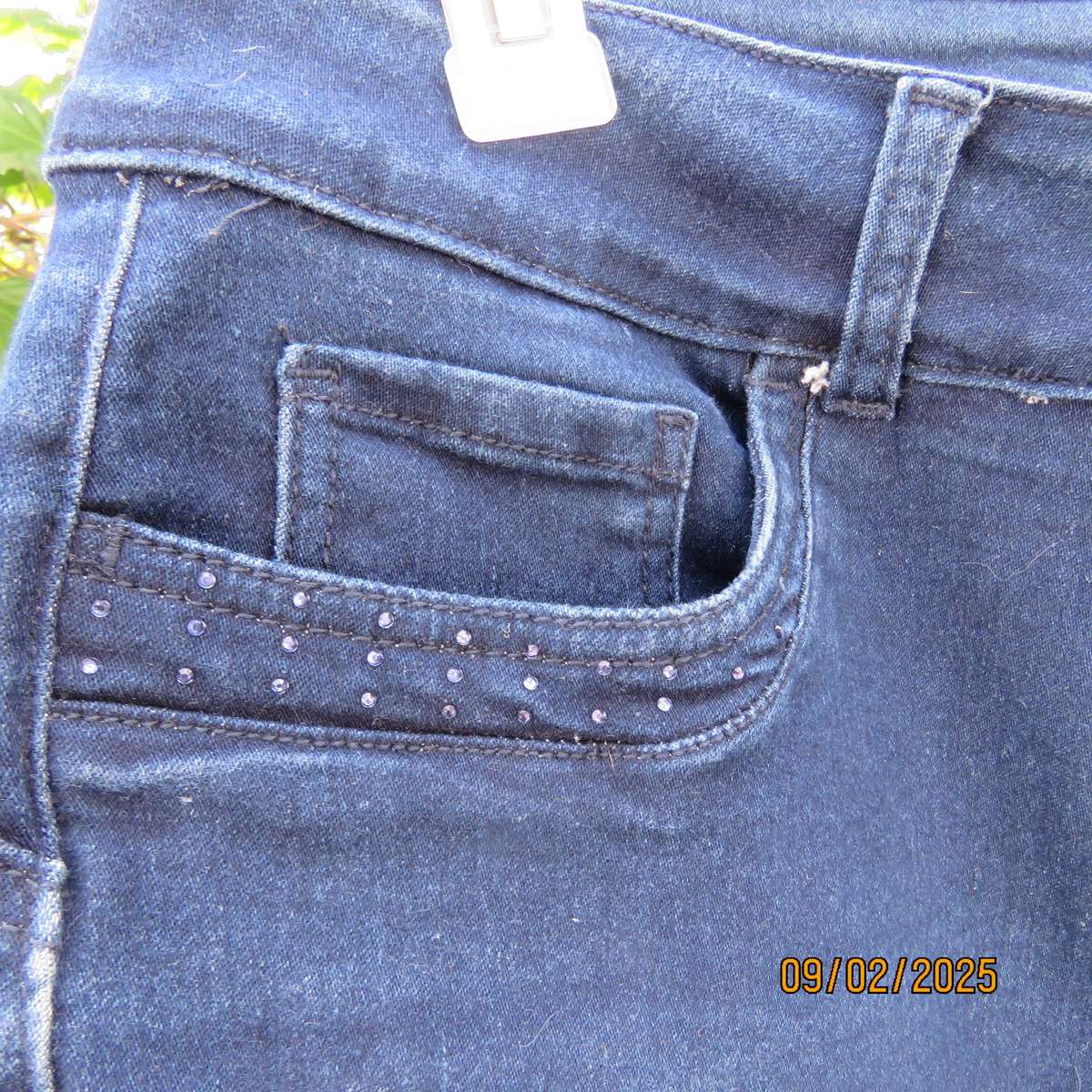 MILADY'S wonder fit blue denim polycotton stretch bootleg jeans size 40