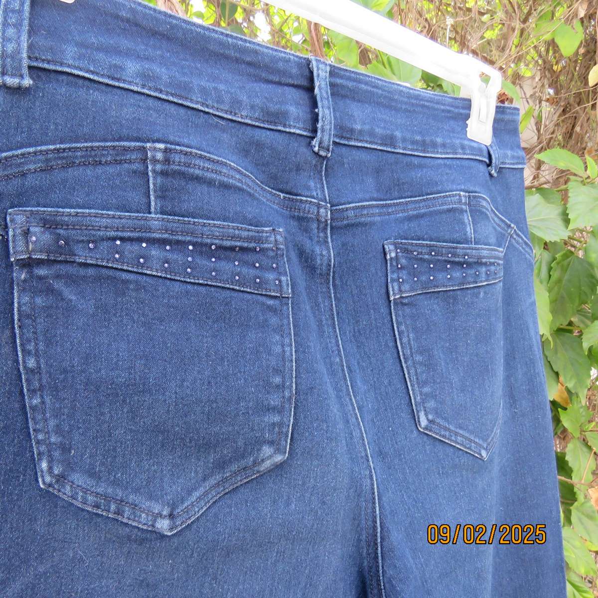 MILADY'S wonder fit blue denim polycotton stretch bootleg jeans size 40