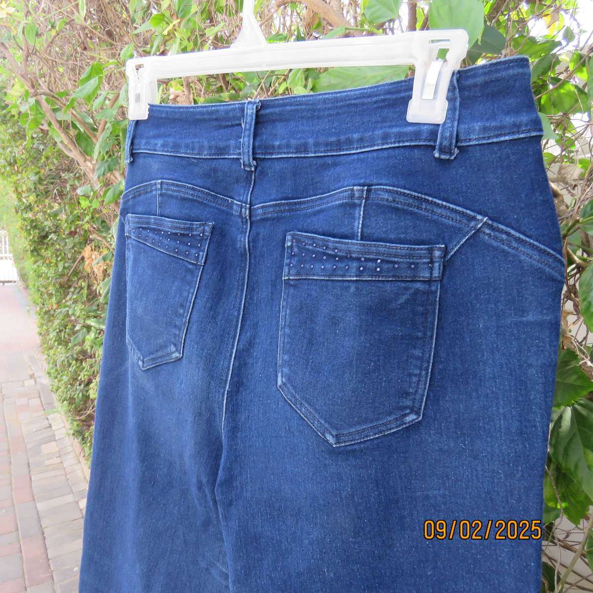 MILADY'S wonder fit blue denim polycotton stretch bootleg jeans size 40