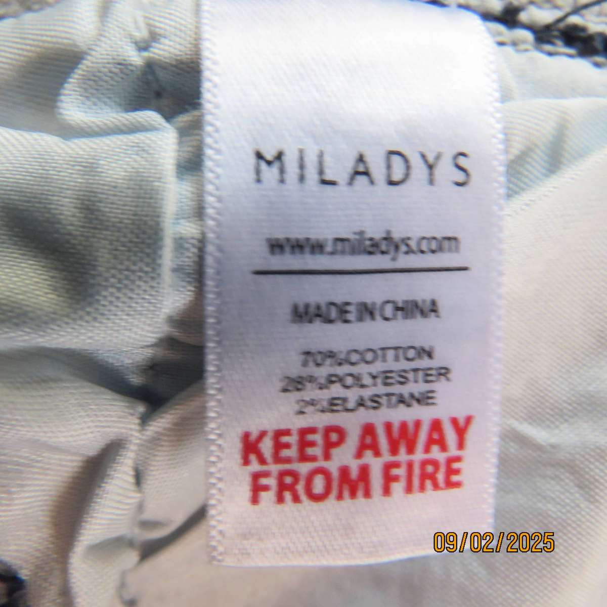 MILADY'S wonder fit blue denim polycotton stretch bootleg jeans size 40