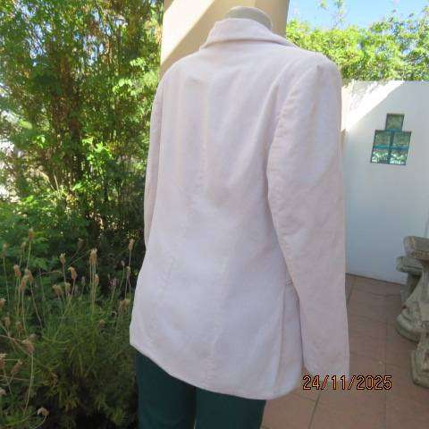 PALUCCI light cream corduroy fully lined long sleeve jacket 2 button closure. Size 36