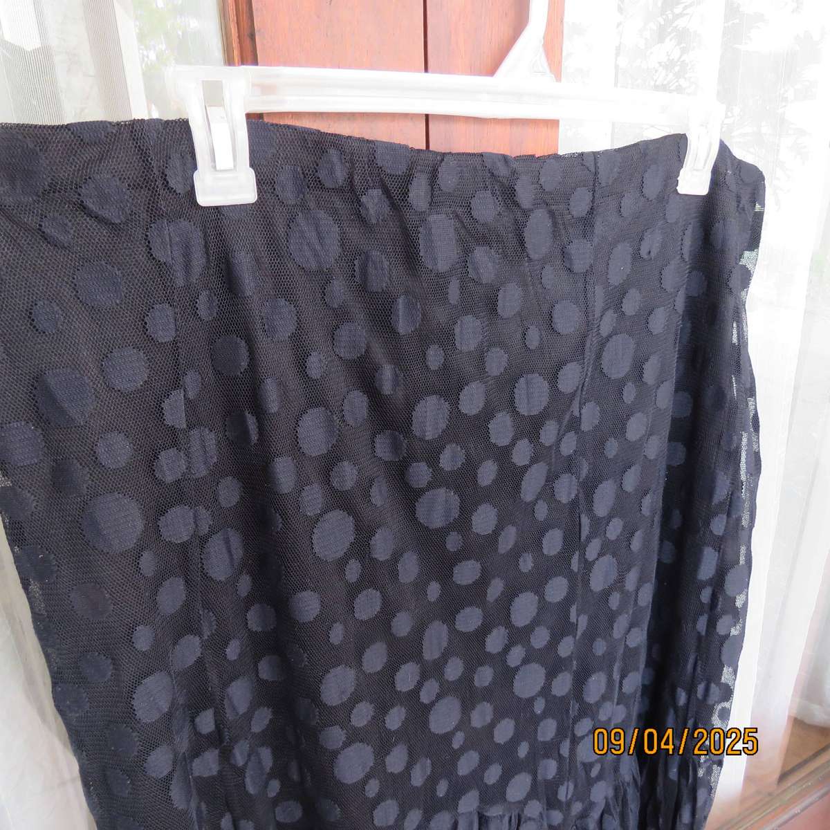 EXACT black 2 layer special occasion skirt with frill. Size 44