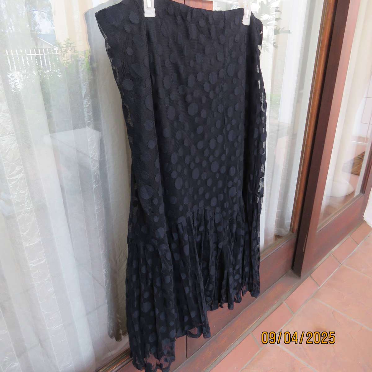 EXACT black 2 layer special occasion skirt with frill. Size 44