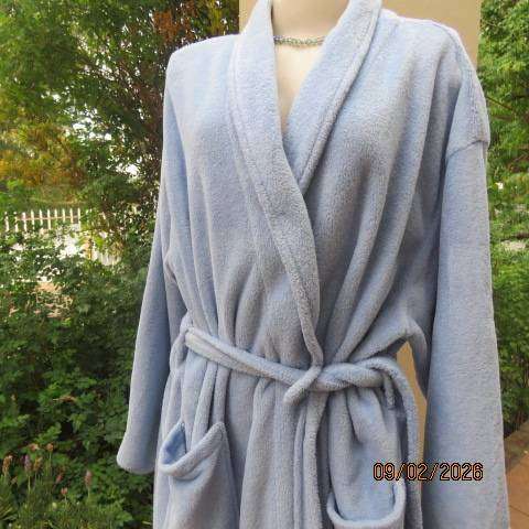 Light blue soft cosy brushed polyester fold over night gown in size 46 to 48