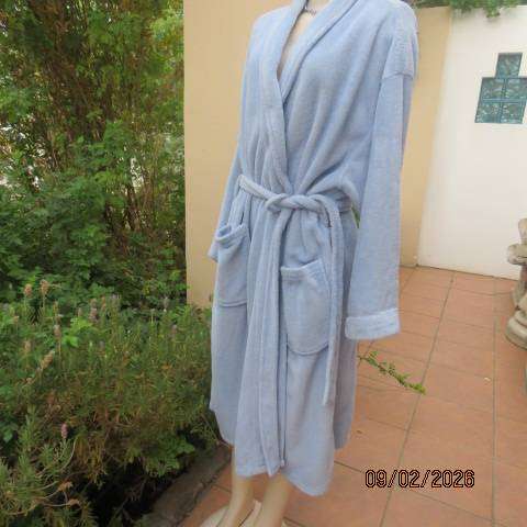 Light blue soft cosy brushed polyester fold over night gown in size 46 to 48