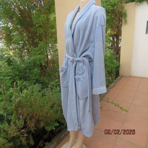 Light blue soft cosy brushed polyester fold over night gown in size 46 to 48