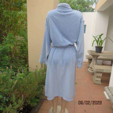 Light blue soft cosy brushed polyester fold over night gown in size 46 to 48