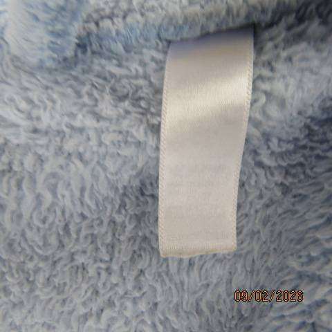 Light blue soft cosy brushed polyester fold over night gown in size 46 to 48