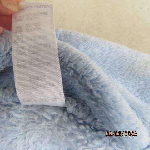 Light blue soft cosy brushed polyester fold over night gown in size 46 to 48