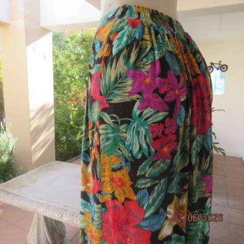 ELISSE vintage colourful skirt in slightly creased polycotton  size 38