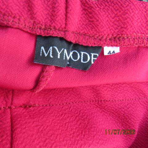 My Mode raspberry pink ankle-length textured stretch polyester A-line skirt elastic waist size 44