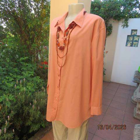 WOOLWORTHS oversized shirt in Crayola Peach cotton modal blend size 38-42
