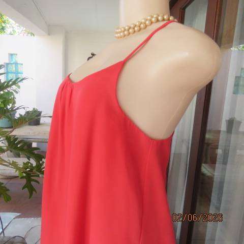 EXACT crimson summer strappy top with 2 layers and round neckline, size 36