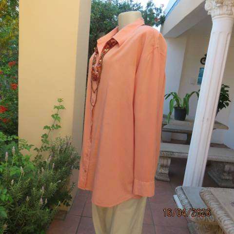 WOOLWORTHS oversized shirt in Crayola Peach cotton modal blend size 38-42