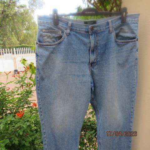 DAVID JONES men's blue denim jeans regular fit tapered legs size 38