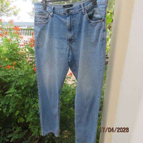 DAVID JONES men's blue denim jeans regular fit tapered legs size 38