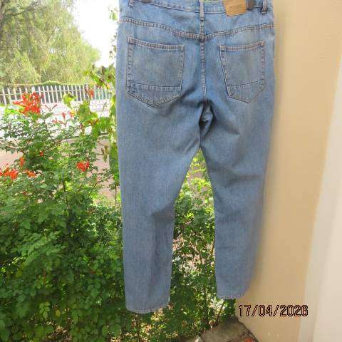 DAVID JONES men's blue denim jeans regular fit tapered legs size 38