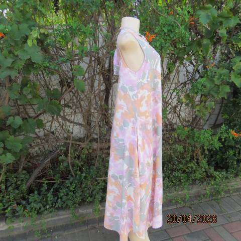 MILADYS sleeveless viscose slip-over tastefully printed A-line dress size 36